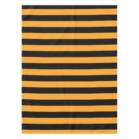 Nappe Motif noir et orange de rayures (Devant)