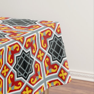 Nappe Motif octogonal rouge de tuile de Barcelone