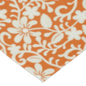 Nappe Motif orange brûlé par damassé florale chique (Angle)