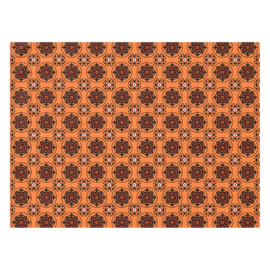 Nappe Motif orange de Suzani (Devant (Horizontal))