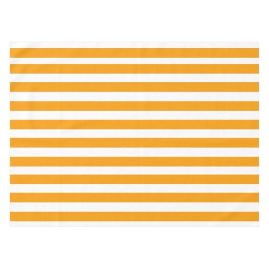 Nappe Motif orange et blanc de rayures (Devant (Horizontal))