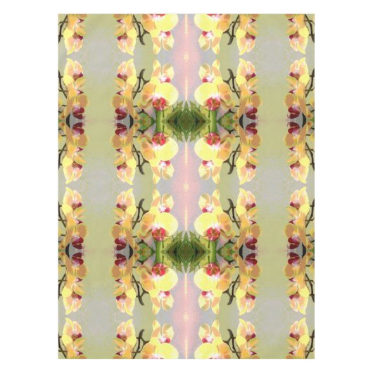 Nappe Motif Orchidées Jaunes (Devant)