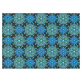 Nappe Motif oriental bleu fractal (Devant (Horizontal))