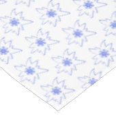 Nappe Motif Outline Edelweiss bleu et blanc (Angle)