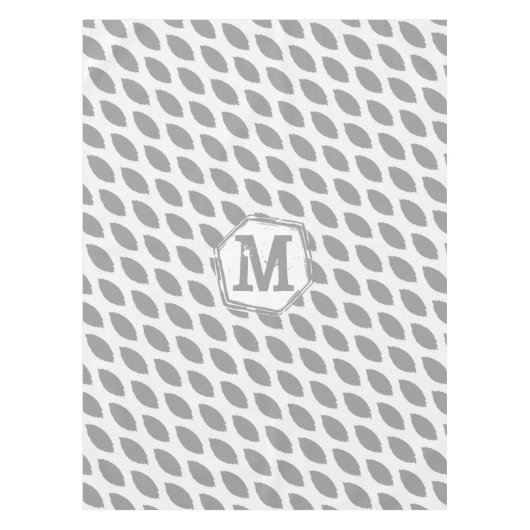 Nappe Motif ovale Abstrait Monogramme personnalisé (Devant)