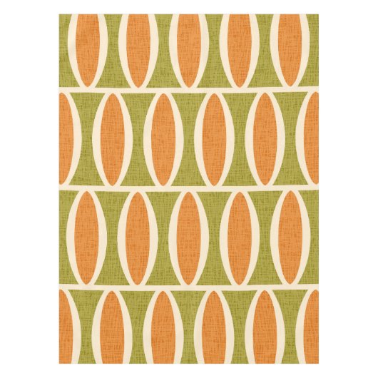 Nappe Motif ovale géométrique moderne du milieu du siècl (Devant)