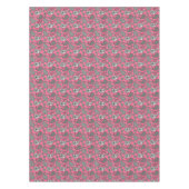 Nappe Motif Paisley, tons gris sur rose (Devant)