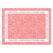 Nappe Motif paisley vintage rouge et blanc (Devant (Horizontal))