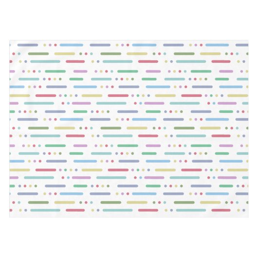 Nappe Motif pastel rayures et points (Devant (Horizontal))