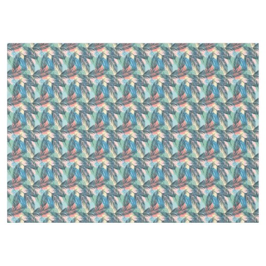 Nappe Motif Pastel Tropical Leaf (Devant (Horizontal))