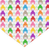 Nappe Motif pied-de-poule coloré blanc (Angle)
