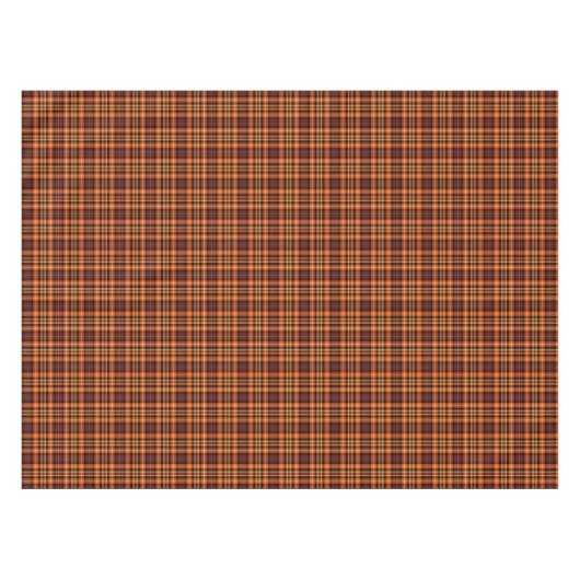 Nappe Motif Plaid automne orange, Brown et jaune (Devant (Horizontal))
