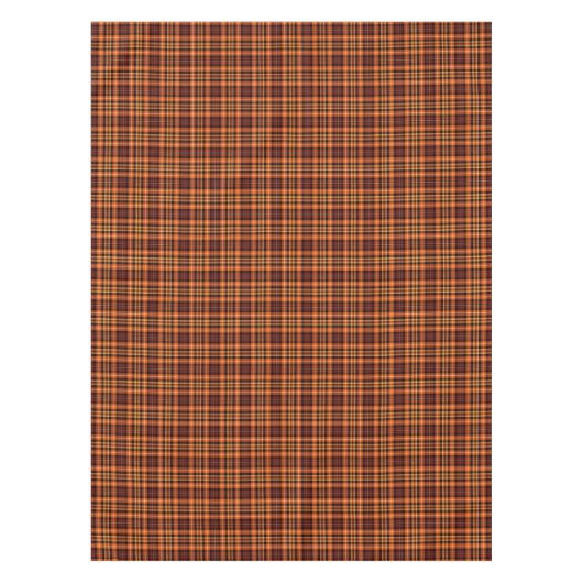 Nappe Motif Plaid automne orange, Brown et jaune (Devant)
