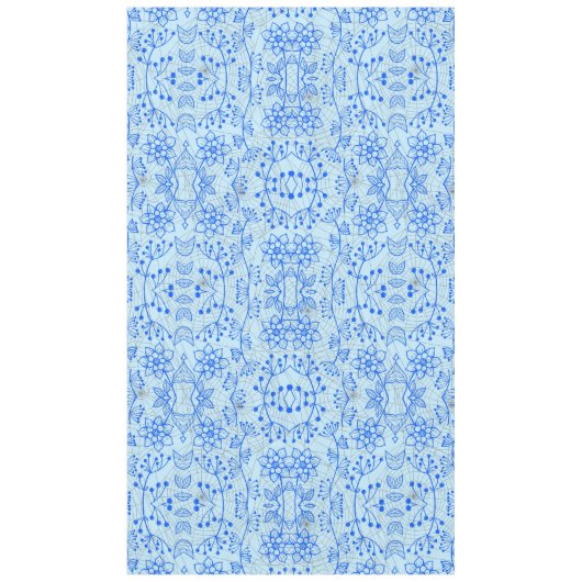 Nappe motif plante A08.b boho. lblue BG (Devant)