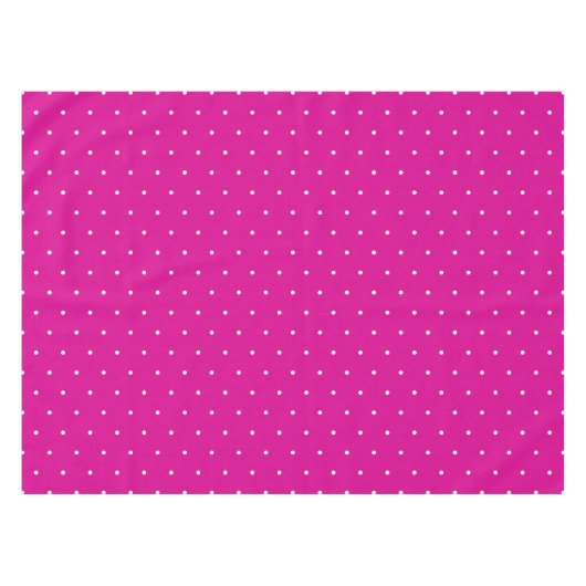 Nappe Motif Pois blanc rose chaud classique  (Devant (Horizontal))