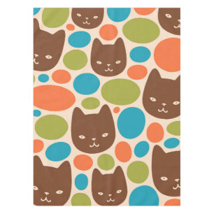 Nappe Motif Polka Dot Cats