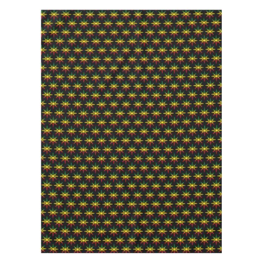 Nappe Motif Rasta Jaune Rouge Vert Noir (Devant)