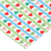 Nappe Motif rayé avec des cœurs pour la Saint-Valentin (Angle)