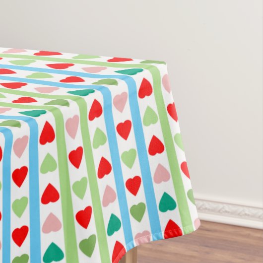 Nappe Motif rayé avec des cœurs pour la Saint-Valentin (In Situ)