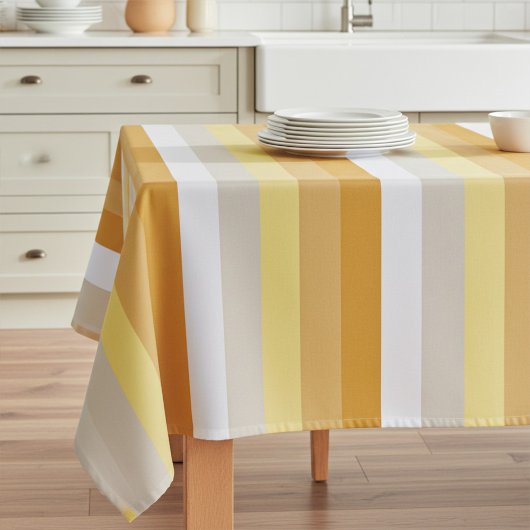 Nappe Motif rayé de l'or foncé à l'argent clair