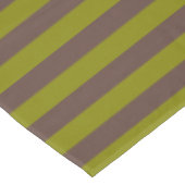 Nappe Motif rayé en chocolat brun et vert olive (Angle)