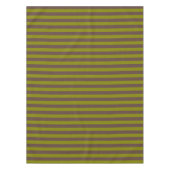 Nappe Motif rayé en chocolat brun et vert olive (Devant)