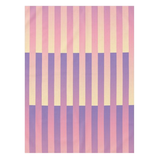 Nappe Motif rayé jaune violet rose (Devant)
