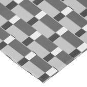 Nappe Motif rayé noir blanc argent gris (Angle)