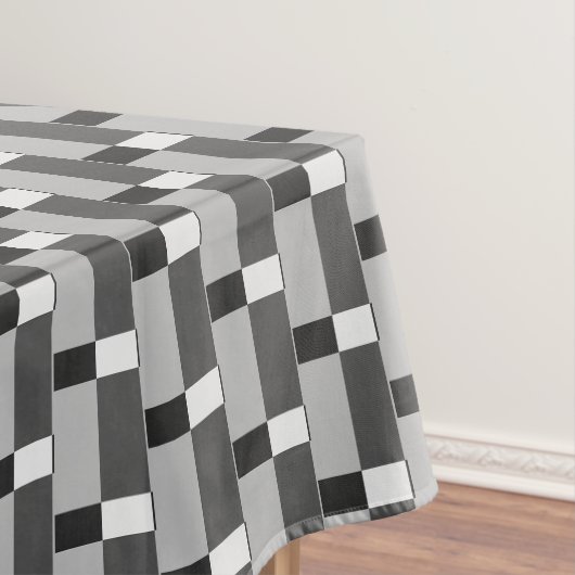 Nappe Motif rayé noir blanc argent gris (In Situ)