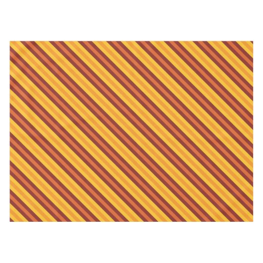 Nappe Motif rayé orange d'automne simple (Devant (Horizontal))