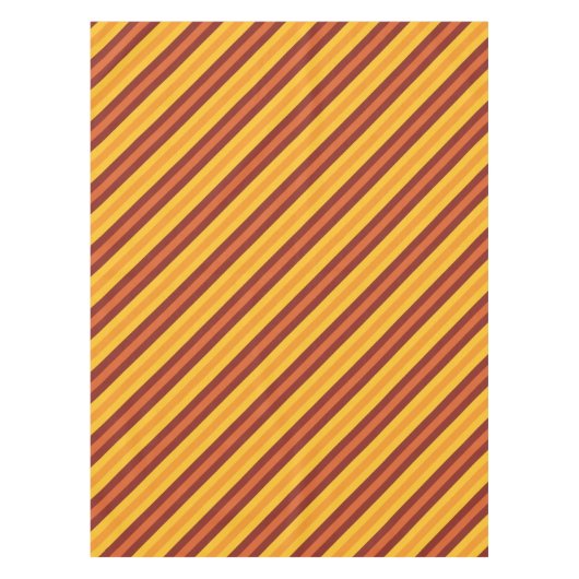 Nappe Motif rayé orange d'automne simple (Devant)
