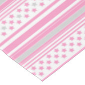 Nappe Motif rayé rose avec étoiles (Angle)