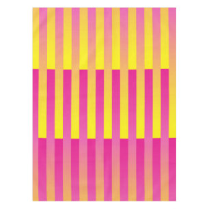 Nappe Motif rayé rose jaune orange