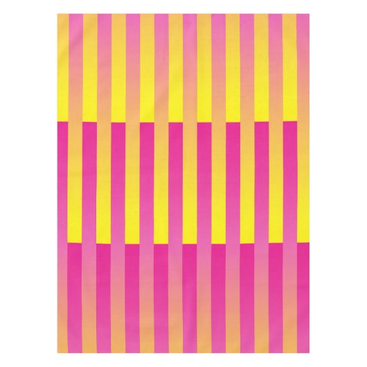 Nappe Motif rayé rose jaune orange (Devant)
