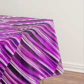 Nappe Motif rayé violet prune et burgundy (In Situ)