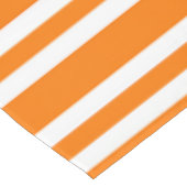 Nappe Motif rayures blanches orange (Angle)