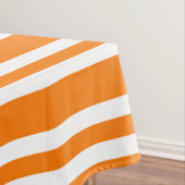 Nappe Motif rayures blanches orange (In Situ)