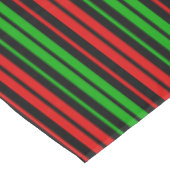 Nappe Motif rayures noir rouge vert   (Angle)