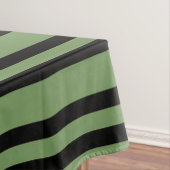 Nappe Motif Rayures Vert Noir (In Situ)