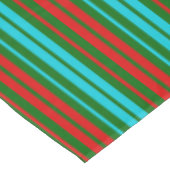 Nappe Motif rayures vert rouge bleu (Angle)
