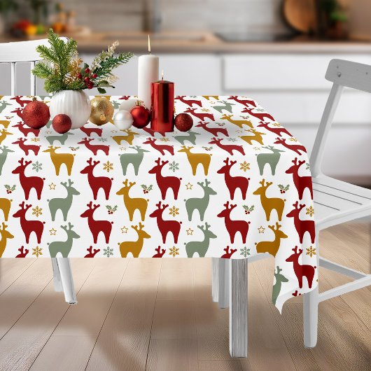 Nappe Motif Red Christmas Reindeer#12 ID1009