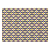 Nappe Motif Rétro Bleu Jaune Baie Blanc (Devant (Horizontal))