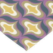 Nappe Motif Rétro Bleu Jaune Baie Blanc (Angle)