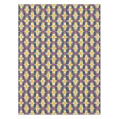 Nappe Motif Rétro Bleu Jaune Baie Blanc (Devant)
