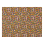Nappe Motif Rétro Bleu Jaune Marron Grains de Café Java (Devant (Horizontal))