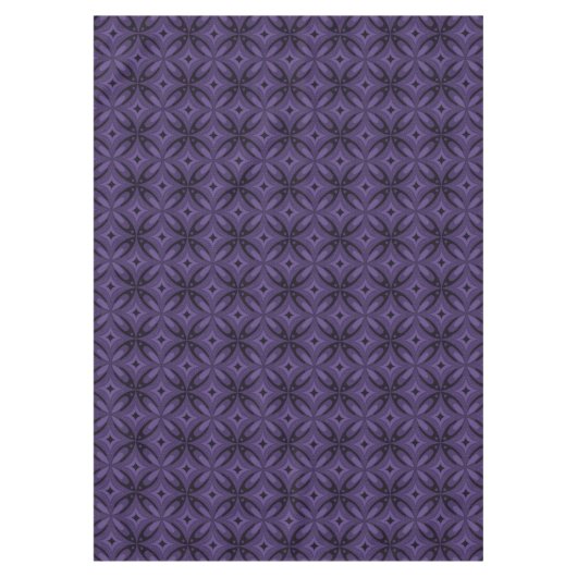 Nappe Motif Rétro de Couleur Violet Foncé (Devant)