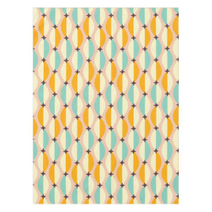 Nappe Motif rétro symétrique avec sarcelle entrelacée