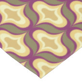 Nappe Motif Rétro Vert Jaune Blanc (Angle)