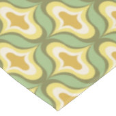 Nappe Motif Rétro Vert Marron Blanc (Angle)