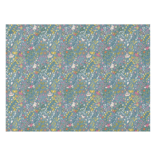 Nappe Motif romantique abstrait avec la bande dessinée (Devant (Horizontal))